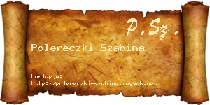 Polereczki Szabina névjegykártya