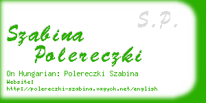 szabina polereczki business card